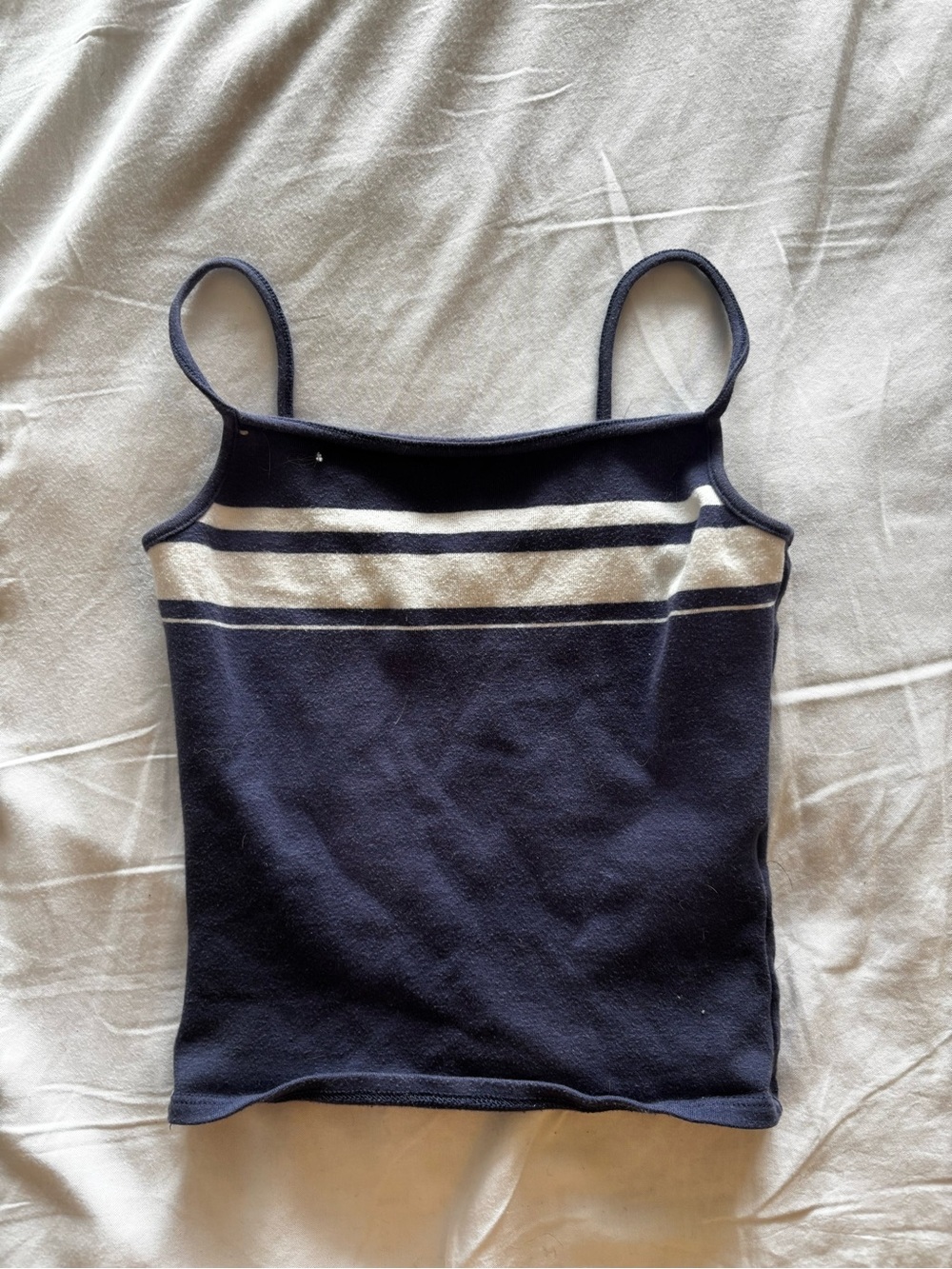 Garage Navy and White Striped Spaghetti Strap Camisole
